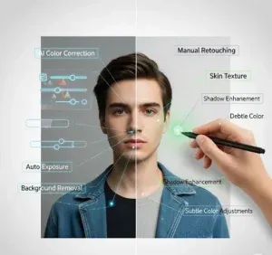 Role of AI and Manual Retouching in Achieving Realistic Photo